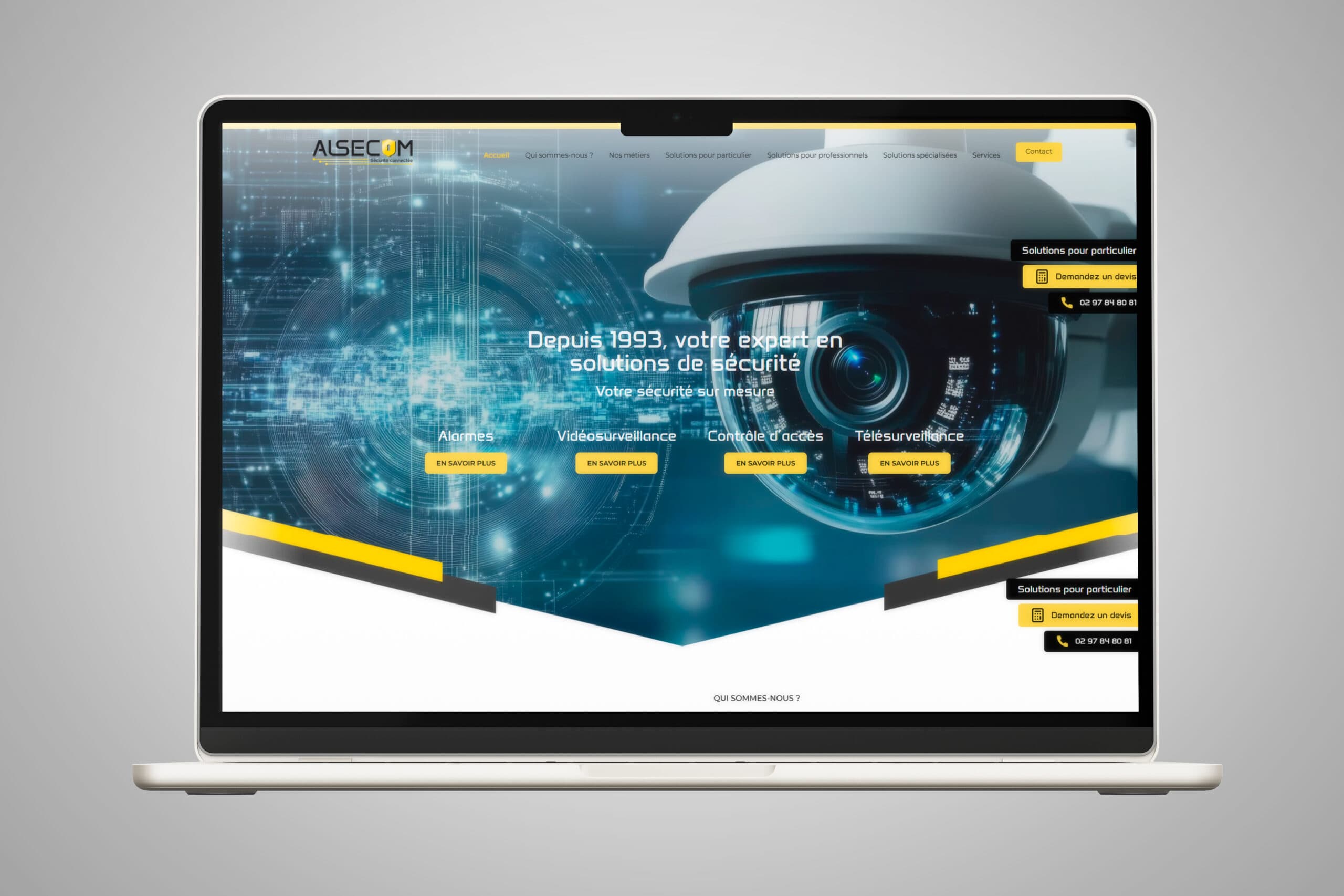 Réalisation web Alsecom Sécurité